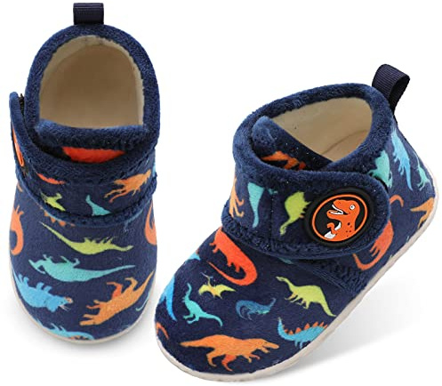 JOINFREE Girls Boys Furry House Shoes Indoor Home Booties for Little Kids Cozy Slippers