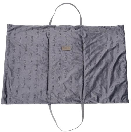 bo&flash Faltbare Hundedecke Savannah – Trendige Reisedecke für unterwegs – Waschbar und ohne Schadstoffe – Design Haustierdecke für Hunde – Wendedecke 60x90 cm Faltbar – Dark Grey