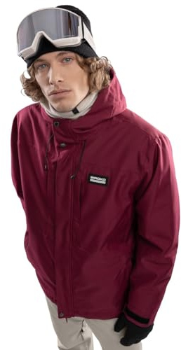 SIROKO Snowboardjacka med isolering W4 Russet, Vinröd, M