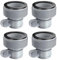 YEAMLTE Adattatore Tubo Piscina, 4 Pezzi Adattatore per Piscina B, Connettori per Tubi per Piscina, Raccordo per Tubo Spiralato Piscina, Accessori per Piscina per Raccordi da 1,5 (4 PCS)