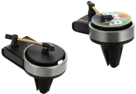 Yardwe Retro Plattenspieler Auto Lufterfrischer Clips 2 Stück Aromatherapie Duftdiffusor für Auto Luftausströmer