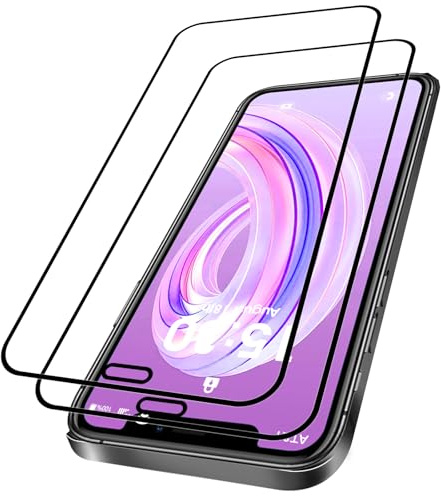 VideoSecu 2 Stück für Panzerglas für iPhone 11/XR Schutzfolie, 9H Härte HD Gehärtetes Glas Displayschutzfolie, Blasenfrei, Ölfeste & Kratzfeste Anti-Fingerabdruck Schutzglas