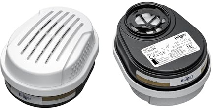 Dräger X-plore Bayonet Combination Filter A2 P3 for Gases and Particles, Replacement Filter for Full and Half Masks X-plore 3300, 3500 and 5500, 1 Pair