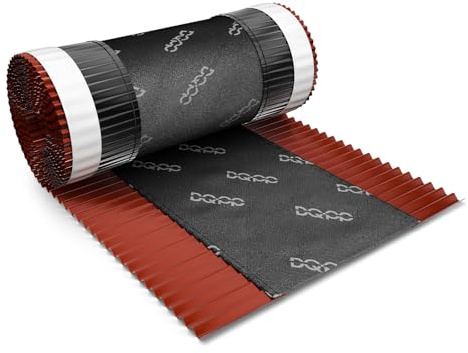 DQ-PP FIRSTBAND | Länge 5m | vRoll | Breite 240mm | Kastanierot RAL 8012 |Aluminium PP Vlies | Selbstklebend | Dach Dachfirst Firstrolle First Rollfirst Band | Grat Gratrolle Gratband Firstabdeckung