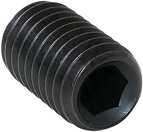 AERZETIX - C45397 - Packung mit 10 Stück - Feststell/Spannschrauben Hohlspitze/konvex - zylindrisch konisch kopflos Bit - Sechskant/ 6 Punkt M10x16 - DIY - Stahl - DIN 914 BI - Schwarz