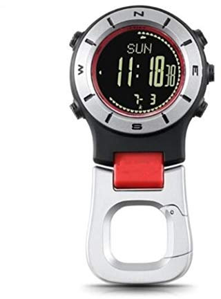 Compass Altimeter Barometer Compass Camping Climbing Outdoor Compass Fishing Hiking Climbing Pocket Watch (Color : Red White)