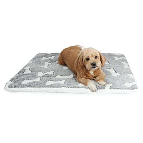 LY4U Colchoneta para Cama para Perros Colchón Lavable a Máquina Cojín para Cama para Perros Estera Transpirable Cálida para Mascotas Gato Hueso 60x80 CM