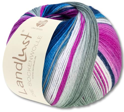 Frida's Wollhaus Lana Grossa 100 g Landlust die Sockenwolle 4-fädig Stricken Wolle Garn 33 Farben (118)