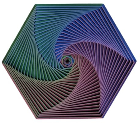 Fractal Fidget Hexagon, Impression Hexagon Fidget Toy, Cube Sensory Fidget Toy, Anti Stress Jouet pour Réduire Le Stress en Cas De Nervosité, pour Les Groupes D'âge