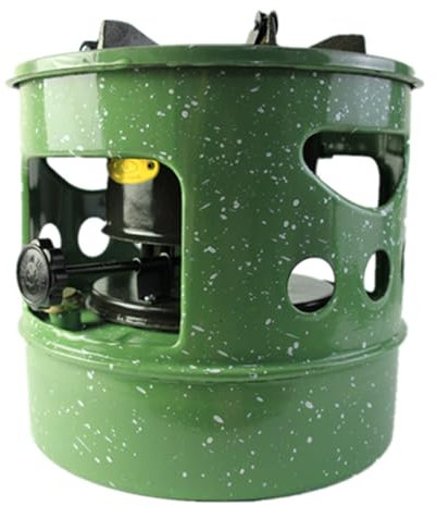 DHNDSDP Estufa de Portátil for Exteriores Estufa de Camping Calefactor Estufa de Metálica Doméstica con 12 Orificios de Calentamiento Apta for 3-5 Personas Quema Continua Durante 18 H