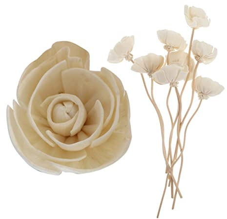 JUMPLAWN Flores Secas Fragantes Difusor de Esencias 9 Varillas de Madera Aromáticas, Decoración Simple para Mesas y Ambientes