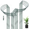 Qaziuy 25 x 60 cm - 8 supports pour plantes semi-circulaires en métal - Anneaux de support ronds pour pivoines, hortensias, légumes, tomates, plantes en pot