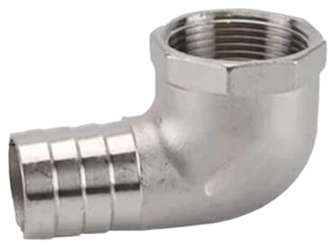 304 accesorios de acero inoxidable, Codo reductor de acero inoxidable 304, rosca hembra BSP a racor manguera con espiga, 1 unidad(20MM*3/4inch)