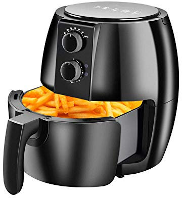 LTLCLZ Friteuse Électrique sans Huile Panier De Friture Anti-Adhérant, Friteuse À Air Chaude Format Familial 4,5 L,Fonction D'arrêt Automatique sans BPA,Facile À Nettoyer 1350 W
