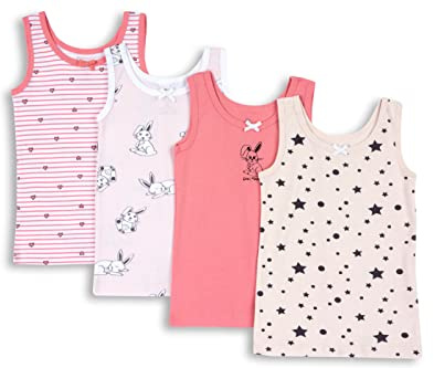 Chicco 4 Camisetas Interiores Niñas 100% Algodón Nos