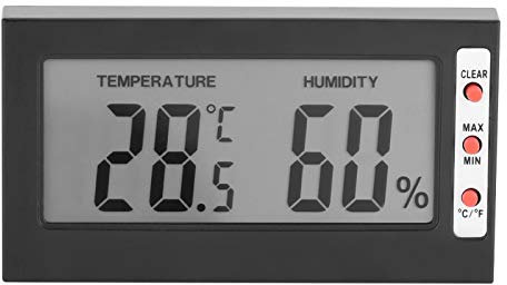 Tyenaza Thermometer Hygrometer with LCD Temperature and Humidity Monitor Dual Sensors for Bedroom, Pets, Reptiles, Plants, Greenhouses, Basements, Humidity Fahrenheit (℉) or Celsius (℃)