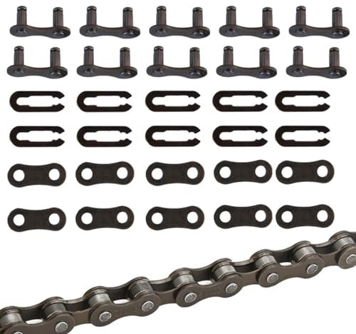 10 Set Fahrradkette, Glieder,Unisex Kettenverschlussglieder, schwarz