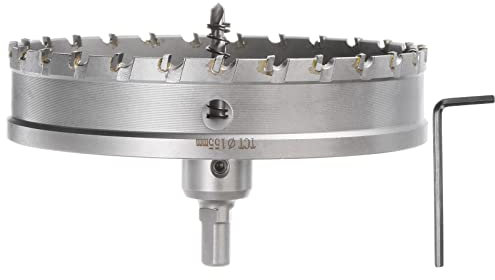 sourcing map Sega a tazza in metallo duro TCT, diametro 155 mm, per acciaio inossidabile e metallo