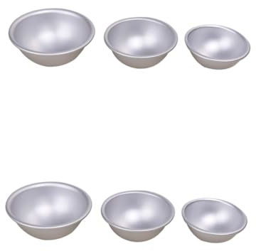 MAGICLULU 12stücke Badebomben Formen Aus Aluminiumlegierung Halbkugel Molds Für Selbstgemachte Badesalze Pudding Kuchen Und Süßigkeiten Verschiedene Für Kreative Projekte