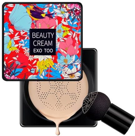 Pilz Luftkissen CC Creme | Air Cushion CC Cream | Pilzkopf Luftkissen CC Creme | Beauty Linasi Clear Beauty Cream | Foundation Concealer Make-up Feuchtigkeitsspendende aufhellende