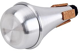 Silberner Trompetendämpfer Ca109 mit Kork für Trompete, Metall und Holz | Verbessert Klangqualität und Intonation, Standardmäßiger Cup Mute Sound, Zubehör für Anfänger an Trompete