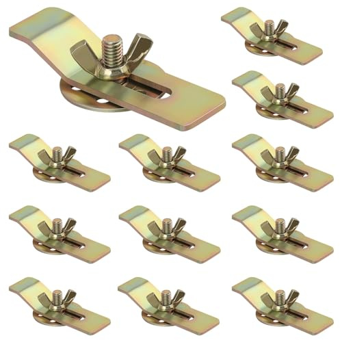 12Pcs Premium Sink Clips Kit, Heavy Duty Undermount Sink Brackets, Undermount Sink Clips for Bathroom, Kitchen, Vanity Countertop Sink Supports