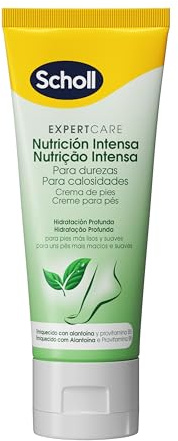 Dr. Scholl's ExpertCare Crema de pies Nutrición Intensa para durezas - Hydratación produnda con alantoína y provitamina B5 para pies más lisos y suaves - 75ml