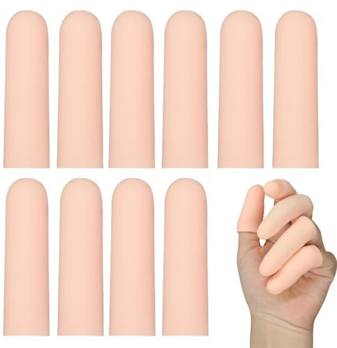 10pcs Doigtiers de Gel en Silicone, protège-doigts pour soulager l'eczéma des mains, les fissures des doigts, pour Protection et Soutien des Doigts - Protège Doigt et Prévient les Blessures doigtier