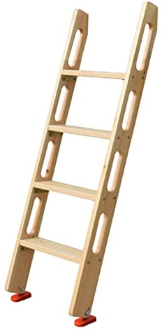 Scaletta per Letto a Castello Scaletta per Letto a Castello Scale Inclinate per Carichi Pesanti in Legno, Scala per Soppalco per Camera da Letto per Appartamento Naturale Alta 125 cm / 150 c
