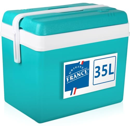 Kühlbox Isolierbox Kühltasche Camping Thermobox Isoliertasche Grau (Kühlbox 35L TÜRKIS)