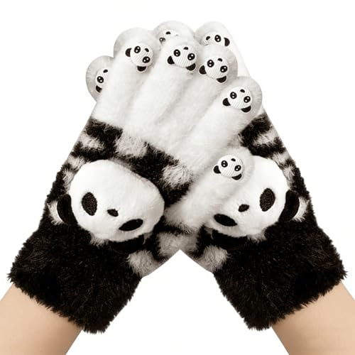 Guantes de ciclismo de dedo , guantes casuales cálidos de poliéster, guantes de bicicleta de montaña, para viajes, aventuras, salidas familiares, escuela, ciclismo, damas, adolescentes