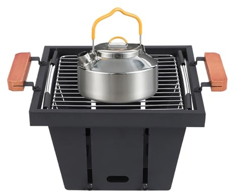 Barbecue de Camping,Brûleur à Charbon 4 Hauteurs Réglables | Réchaud de Pique-nique Cuisine - Pour Camping Pique-Nique Jardin Plage Randonnée Balcon Barbecue Exterieur