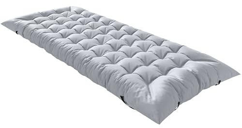 Outsunny Sleeping Mat Camping Mattress Pad for Cot 200 x 80 cm | Foldable, Four Corner Elastic Straps, Camping Mat for Tent, Travel