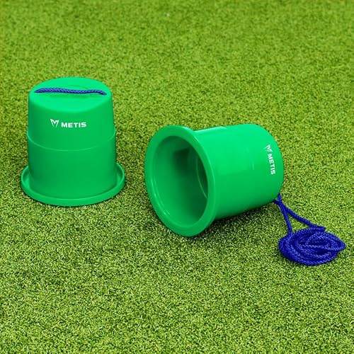 METIS Kids Bucket Stelzen mit verstellbaren Kordeln, Paar, Grün