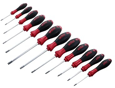 Wiha 36267 Torx Screwdriver Set, 12 Piece, T5–T40, SoftFinish Ergonomic Handle