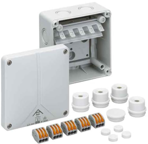 Spelsberg Junction Box – 110 x 110 x 67 mm, IP65, GR Abox SL-2.5 mm2 – 1196033, White