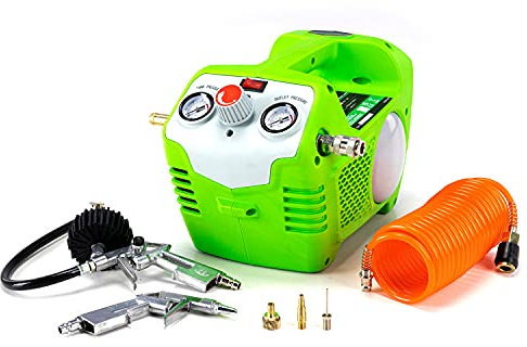Greenworks G40AC Cordless Battery Compressor & Tyre Inflator with Accessories, 8 Bar, 40L/min, 240W WITHOUT 40V Battery & Fast Charger, 3 Year Guarantee
