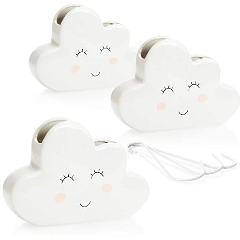com-four® 3X Humidificateur d'air chauffé - Évaporateur d'eau de Chauffage, céramique, Forme Nuage - 300 ML