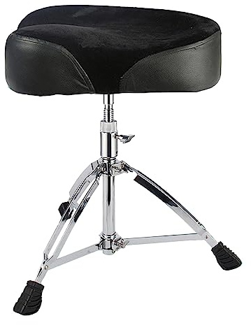 Tyenaza Tabouret De Batterie, éponge Rembourrée en Hauteur Réglable en Alliage D'aluminium Souple Et Universel pour Batteur, Clavier, Guitare(Noir)