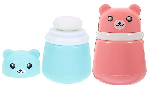 ibasenice 2stücke Puder Spender Aufbewahrungsflasche Puderquastenflasche Für Säuglingspuder Halter Für Körperpuder Box Mit Puderquaste Für Kleinkinder