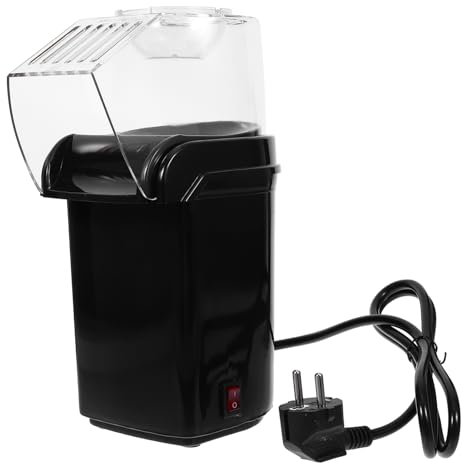 Luxshiny Máquina De Palomitas De Maíz Eléctrica De Aire Caliente Mini Palomitera Automática Para Uso Familiar y Incluye Jarra Medidora Para Cocinas y Fiestas