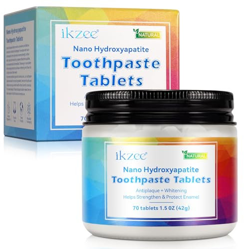 Tabletas Dentífrico - Menta Natural Nano Hidroxiapatita Compacto Portátil Caries Bucal Saludable Frescura Duradera No Necesita Agua Fórmula Sin Cepillo Tabletas Dentífrico Para dientes sensibles