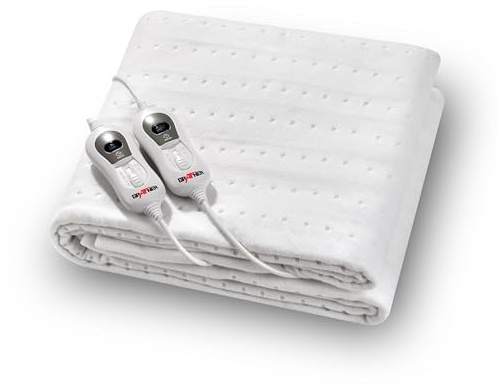 Grafner 2 Zonen Doppel Wärmeunterbett 160 x 140 cm, 2 steuerbare Zonen, beleuchtete Fernbedienung mit 3 Temperaturstufen, Überhitzungsschutz, Abschaltautomatik, 120 Watt, waschbar 2 Personen