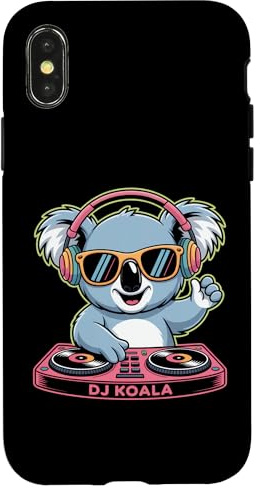 Dj Koala Con Cuffie E Occhiali Dj Custodia per iPhone X/XS