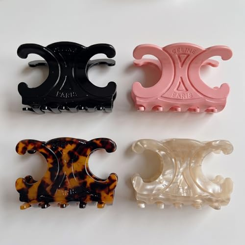 VELAJA Pinzas Pelo Mujer Set 4 Unidades, Pinzas Pequeñas para el Pelo 7cm, Doble Fila de Dientes Antideslizantes, Pinzas para el Pelo para Cabello Fino o Grueso, Accesorios de Peinado