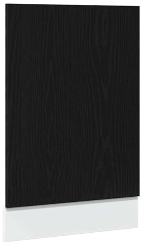 Yisssmeng Lione - Mascherina per lavastoviglie in rovere nero, 45 x 1,5 x 67 cm, protezione frontale da calore e schizzi, design moderno per cucina, sala da pranzo, corridoio