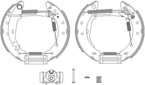 TEXTAR 84048002 Bremsensatz Trommelbremse Komplettsatz Hinten 38mm Grauguss 2,53kg