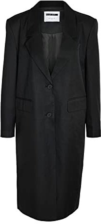 Noisy may Damen Nmmilla L/S X-long Blazer Fwd Noos, Schwarz, M