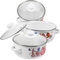 GREENADSCAPE 3piezas Olla De Sopa De Esmalte Doble Asa Para Cocina Perol De Guiso Portátil Para Soup Arroz y Utensilio De Cocina Para Hogar y Camping