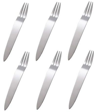 Amosfun 6 Stück Obstgabel Edelstahl Rostfrei Dessertgabeln Für Café Restaurant Zuhause